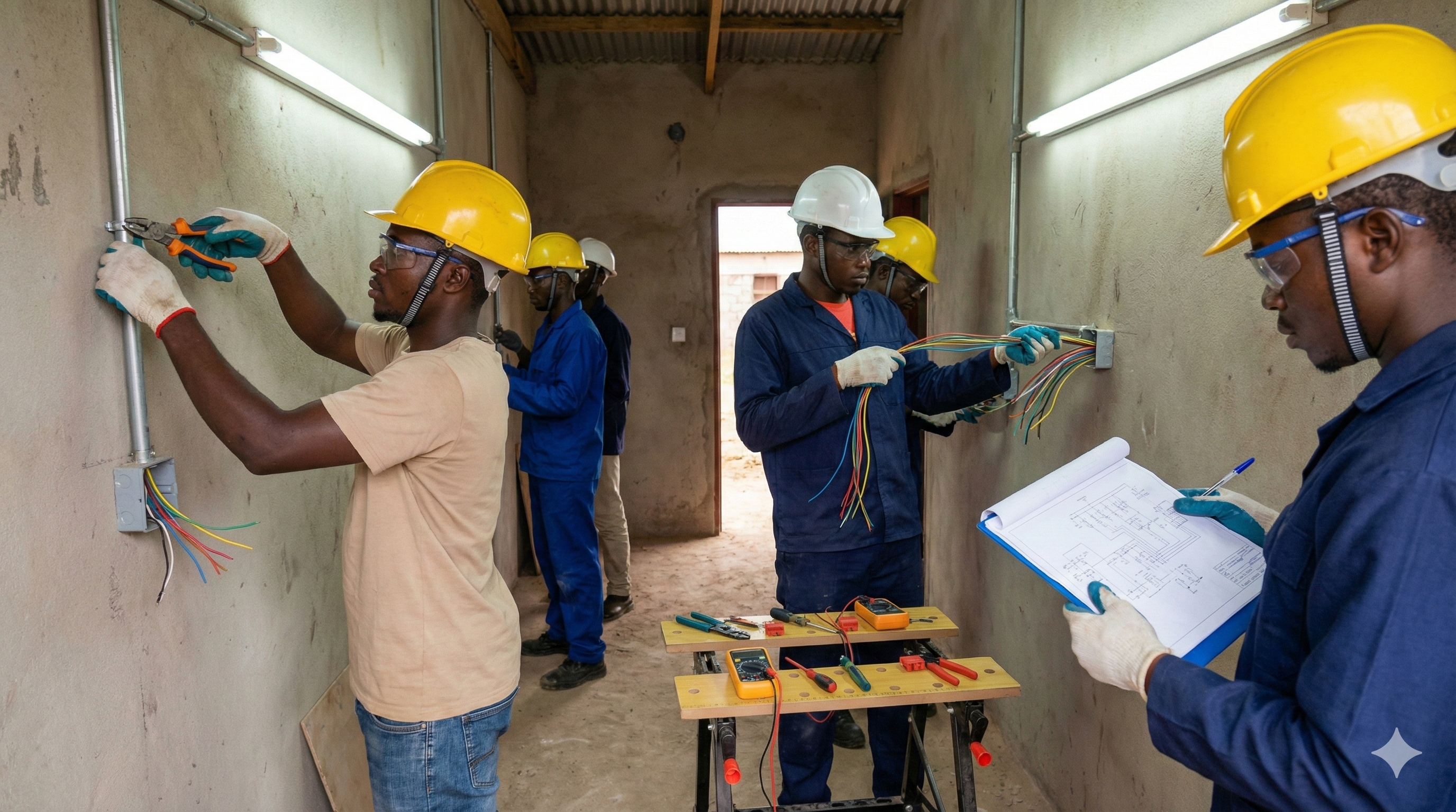 Wiring of a Two-Room Training Block